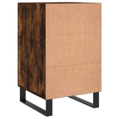 Nachtkastje 40x40x66 cm bewerkt hout gerookt eikenkleurig Nachtkastje 40x40x66 cm bewerkt hout gerookt eikenkleurig