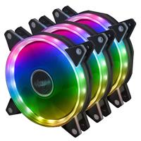 Akasa VEGAS AR7 Computer behuizing Koelplaat/radiatoren 12 cm Zwart, Transparant 3 stuk(s) - thumbnail