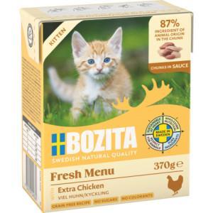 Bozita Kitten kip stukjes in saus natvoer kat 6 x 370 g