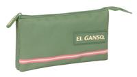 Pennenetui met 3 vakken El Ganso Groen 22 x 12 x 3 cm - thumbnail