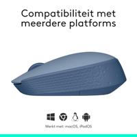 Logitech M171 Muis Radiografisch Optisch Blauw 3 Toetsen 1000 dpi - thumbnail