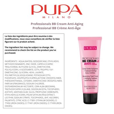 Pupa Milano - Pupa Pupa Professionals BB Cream + Anti-Eta SPF30 50ml 002 Sand BB & CC Cream Dames