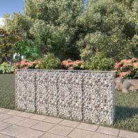 VidaXL Schanskorfmuur met deksels 200x20x85 cm gegalvaniseerd staal - thumbnail