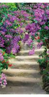 Tuindoek bloemen trap 170x90cm prs Customize-it - Customize it - thumbnail