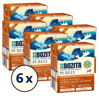 BOZITA Purely Paté Duoprotein Beef and salmon - natvoer voor honden - 370g