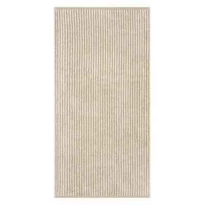 Cawö Cawö Two-Tone Stripe Handdoek 50x100 sand