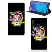 Huawei P30 Lite New Edition Magnet Case Lion Color - thumbnail