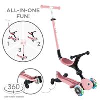 Evolutieve step - Go Up Active Lights 360°- GLOBBER rozen - thumbnail