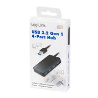 LogiLink UA0396 USB 3.1 Gen 1-hub Zwart - thumbnail