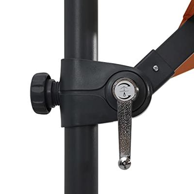 VidaXL Zweefparasol met led-verlichting 250x250 cm terracottakleurig