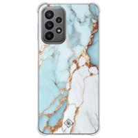Samsung Galaxy A23 shockproof hoesje - Marmer lichtblauw - thumbnail