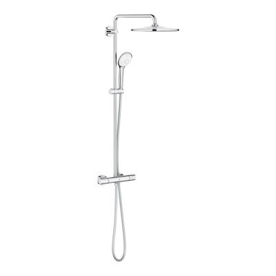 GROHE Euphoria Regendoucheset Opbouw - hoofddouche 31cm - massage handdouche rond - chroom 26075001 GROHE Euphoria Regendoucheset Opbouw - hoofddouche 31cm - massage handdouche rond - chroom 26075001