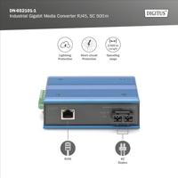 Digitus DN-652101-1 netwerk media converter 1000 Mbit/s 850 nm Multimode Zwart, Blauw - thumbnail