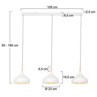 Mexlite Hanglamp 3099w wit - thumbnail