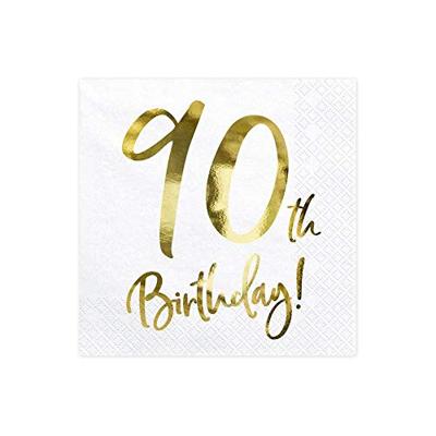 Servetten 90th Birthday Goud (20st)