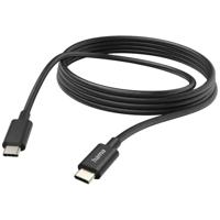 Hama 00201593 USB-laadkabel USB 2.0 USB-C stekker, USB-C stekker 3.00 m Zwart Torsievrij - thumbnail