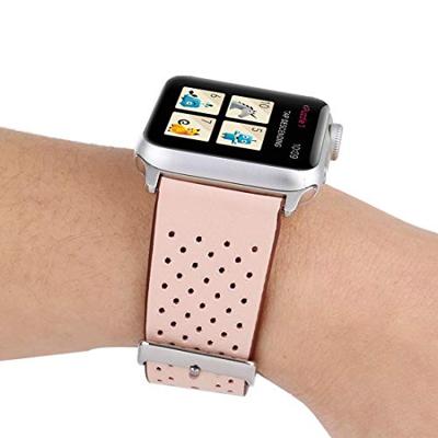 Dot Pattern Leren bandje - Roze - Geschikt voor Apple Watch 38mm / 40mm / 41mm / 42mm Dot Pattern Leren bandje - Roze - Geschikt voor Apple Watch 38mm / 40mm / 41mm / 42mm