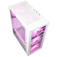 Kolink Observatory HF Glass Midi-tower PC-behuizing Wit 2 voorgeïnstalleerde LED-ventilators, 4 voorgeïnstalleerde LED-ventilators - thumbnail