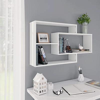 VidaXL Wandschappen 104x20x58,5 cm bewerkt hout wit