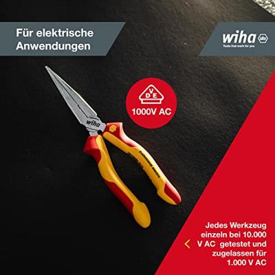 Wiha Punttang Professional electric | met snijvlak | rechte vorm | 200 mm | 8" - 26727 - 26727 - thumbnail