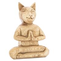 Kat in Lotushouding Handgemaakt (12 cm) - thumbnail