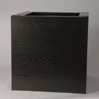 GLM Plantenbak Houtlook met bodem Zwart 100x100x40cm GLM Plantenbak Houtlook met bodem Zwart 100x100x40cm