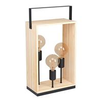 Eglo Houten tafellampFamborough 3-lichts met zwart - 43416 - thumbnail