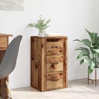 Dressoir met lade Oud hout 40 x 33 x 70 cm Bewerkt hout - thumbnail