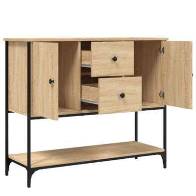 Dressoir 100x36x85 cm bewerkt hout sonoma eikenkleurig