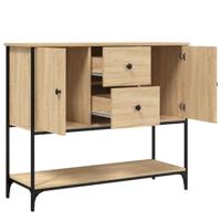 Dressoir 100x36x85 cm bewerkt hout sonoma eikenkleurig - thumbnail
