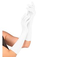 Handschoenen lycra wit 37cm - thumbnail
