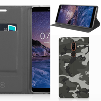 Nokia 7 Plus Hoesje met Magneet Army Light - thumbnail