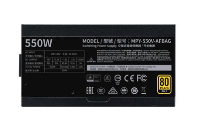 V550 Gold V2 - Voeding (intern) - ATX12V 2.52/ EPS12V - 550 W - 80+ Gold - modulair - 100-240 Volt wisselstroom V V550 Gold V2 - Voeding (intern) - ATX12V 2.52/ EPS12V - 550 W - 80+ Gold - modulair - 100-240 Volt wisselstroom V