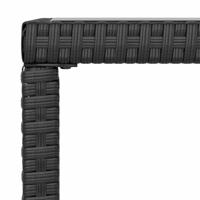 4-delige Loungeset met kussens poly rattan zwart - thumbnail