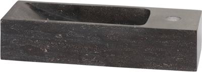 Saqu Nature Collection Fontein smal 1 kraangat rechts 38x14x8 cm Hardstenen Zwart Saqu Nature Collection Fontein smal 1 kraangat rechts 38x14x8 cm Hardstenen Zwart