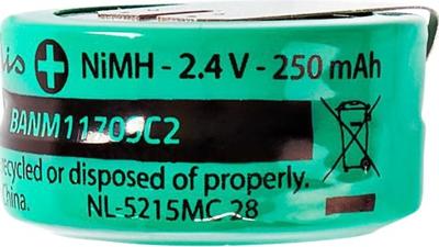 Nikkel-Metaalhydride-Accu | 2,4 V | 250 mAh | Soldeerlip Nikkel-Metaalhydride-Accu | 2,4 V | 250 mAh | Soldeerlip