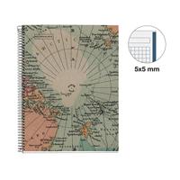 Miquelrius Notitieboek - landkaart - a4 geruit - 80 blz - thumbnail