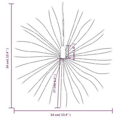 VidaXL Kerstverlichting vuurwerk 140 meerkleurige led&apos;s 17 cm