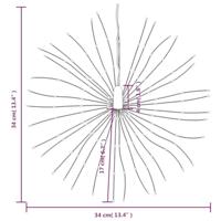 VidaXL Kerstverlichting vuurwerk 140 meerkleurige led&apos;s 17 cm - thumbnail