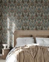 Dutch Wallcoverings Klara & Tove - Äng Black/Dark Blue - Multi - thumbnail