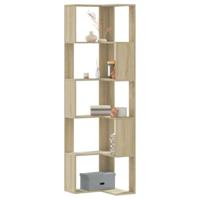 Boekenkast 5-laags hoek 50x50x179 cm bewerkt hout sonoma eiken - thumbnail
