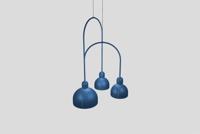 Masiero - Cupole Ang 3 Hanglamp blauw - thumbnail