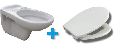 Wiesbaden Neptunus ONE PACK wandcloset+Ultimo zitting wit 54 cm Wiesbaden Neptunus ONE PACK wandcloset+Ultimo zitting wit 54 cm