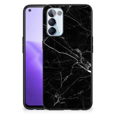 OPPO Reno5 5G | Find X3 Lite Marmeren Print Telefoonhoesje Marmer Zwart - Origineel Cadeau Vader OPPO Reno5 5G | Find X3 Lite Marmeren Print Telefoonhoesje Marmer Zwart - Origineel Cadeau Vader