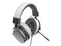 Dark Project ONE VEXO bedrade gamingheadset (grijs) - over-ear hoofdtelefoon, 3,5 mm audio-aansluiting, omnidirectionele microfoon, metalen frame (compatibel met pc, PlayStation, XBOX, Nintendo, Meta - thumbnail