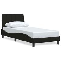 Bedframe zonder matras 90x200 cm stof zwart - thumbnail