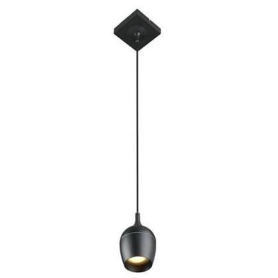 Lucide PRESTON - Hanglamp Badkamer - Ø 10 cm - 1xGU10 - IP44 - Zwart
