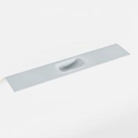 MONDIAZ EDEN Clay solid surface inleg wastafel voor toiletmeubel 120cm. Positie wasbak midden - thumbnail