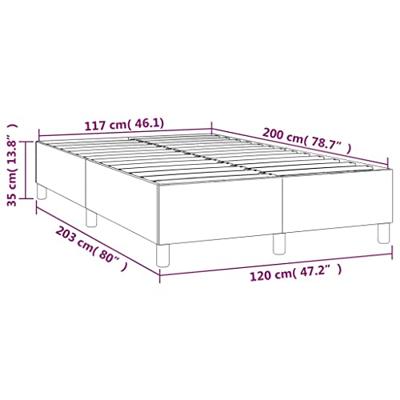 Boxspringframe fluweel lichtgrijs 120x200 cm Boxspringframe fluweel lichtgrijs 120x200 cm