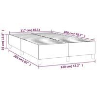 Boxspringframe fluweel lichtgrijs 120x200 cm - thumbnail